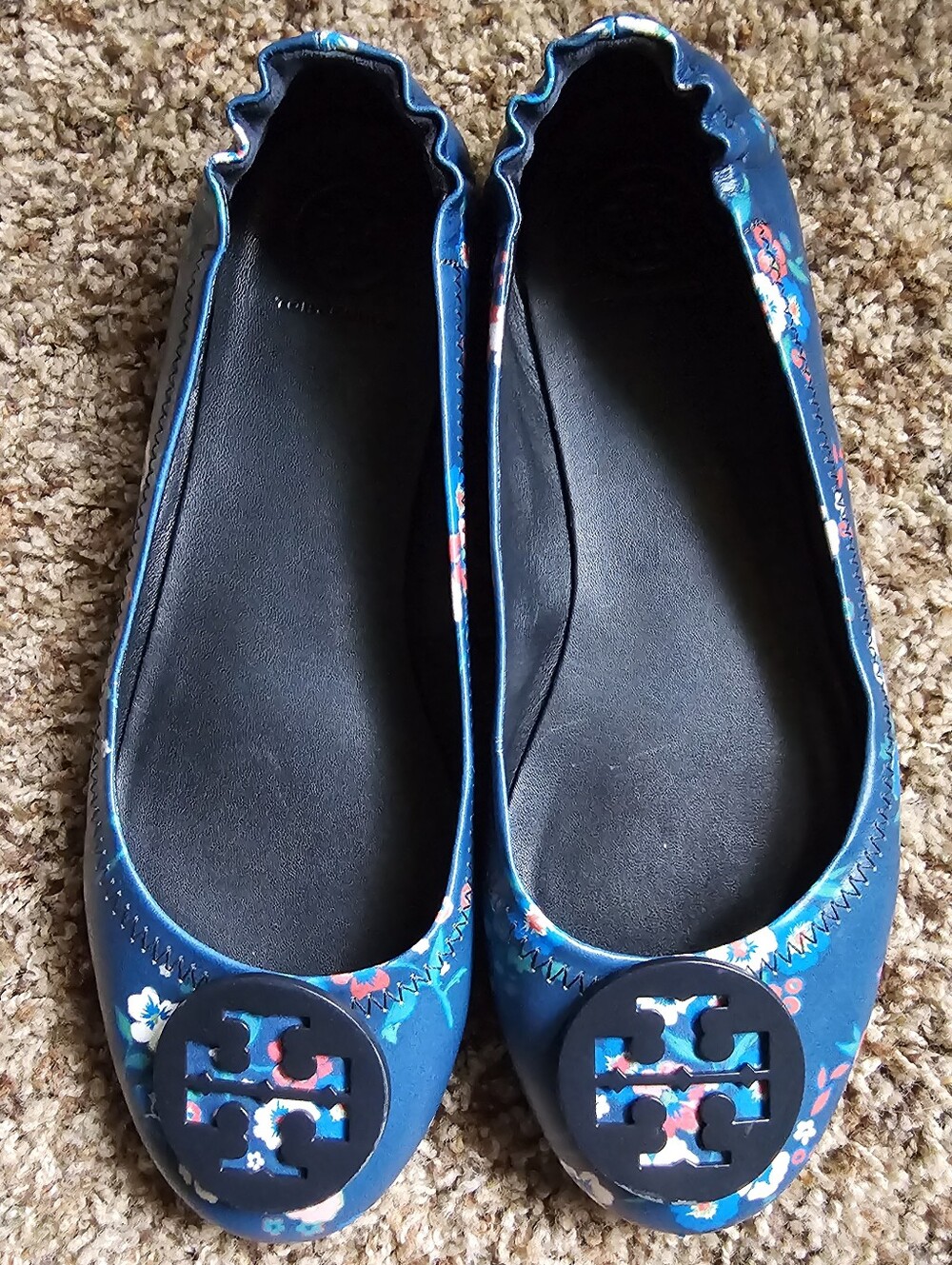 Tory Burch Size 7.5 Paisley Floral Ballet Flats